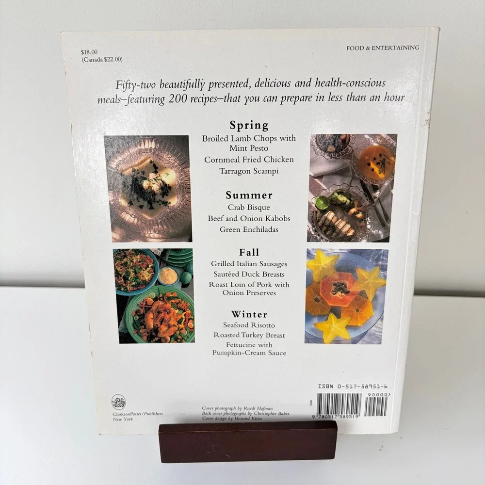 Martha Stewart's Quick Cook Menus 1988 Vintage Cookbook 200 Recipe